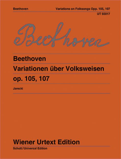Variationen über Volksweisen: Nach Autographen und Originalausgaben. op. 105 + 107. Klavier allein oder mit Begleitung einer Flöte ad lib..: Nach ... oder mit Begleitung einer Flöte ad libitum. Sheet Music