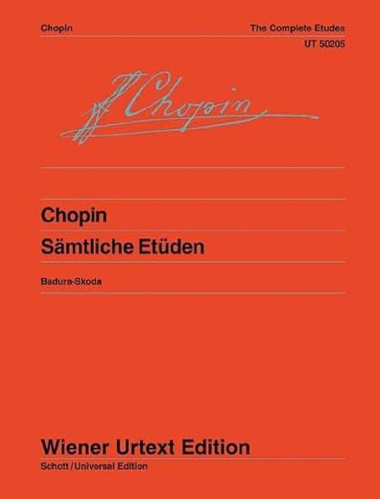 Sämtliche Etüden: Nach den Quellen herausgegeben und mit Fingersätzen versehen. op. 10 + 25. Klavier.. Schwierigkeitsgrad: 4-5 Sheet Music