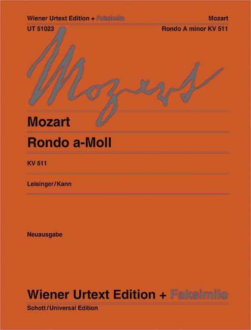 Rondo a-Moll: Nach Autograph und Erstdruck. KV 511. Klavier. Sheet Music