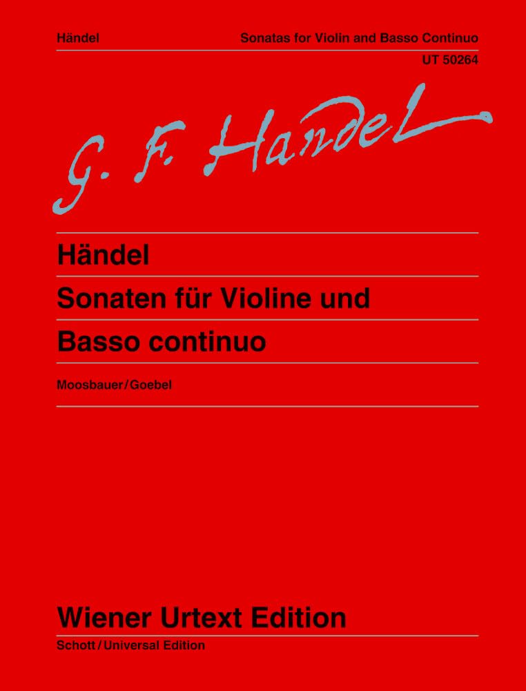 Sonaten für Violine und Basso continuo: Nach den Quellen hrsg. und Aussetzung des Generalbasses von Bernhard Moosbauer. Hinweise zur Verzierungspraxis ... Violine und Klavier. (Wiener Urtext Edition) Sheet Music