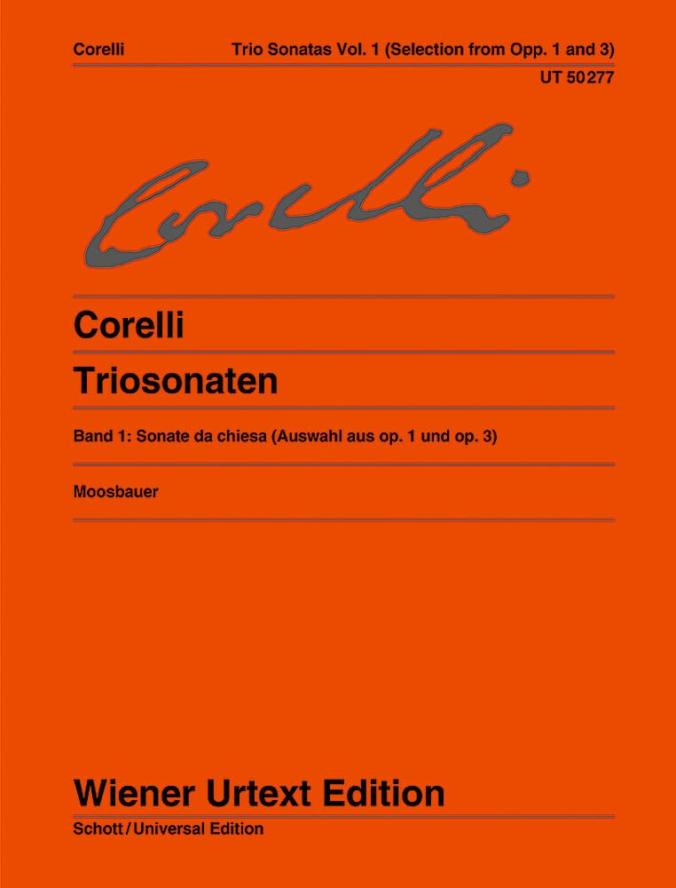 Triosonaten: Nach den Quellen. Band 1. op. 1 und op. 3. 2 Violinen, Orgel (Cembalo/Klavier), Violoncello (Violone/Theorbe/Laute). (Wiener Urtext Edition, Band 1) Sheet Music