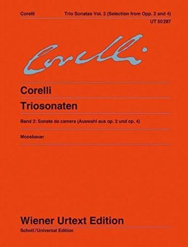 Triosonaten: Nach den Quellen. Band 2. op. 2 und op. 4. 2 Violinen, Orgel (Cembalo/Klavier), Violoncello (Violone/Theorbe/Laute).: Editées d'après les ... bass)/theorbo/lute). (Wiener Urtext Edition) Sheet Music