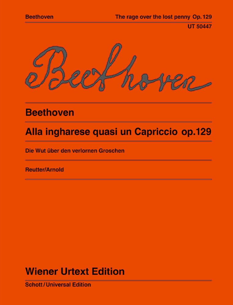 Die Wut über den verlorenen Groschen. op. 129. Klavier. Sheet Music