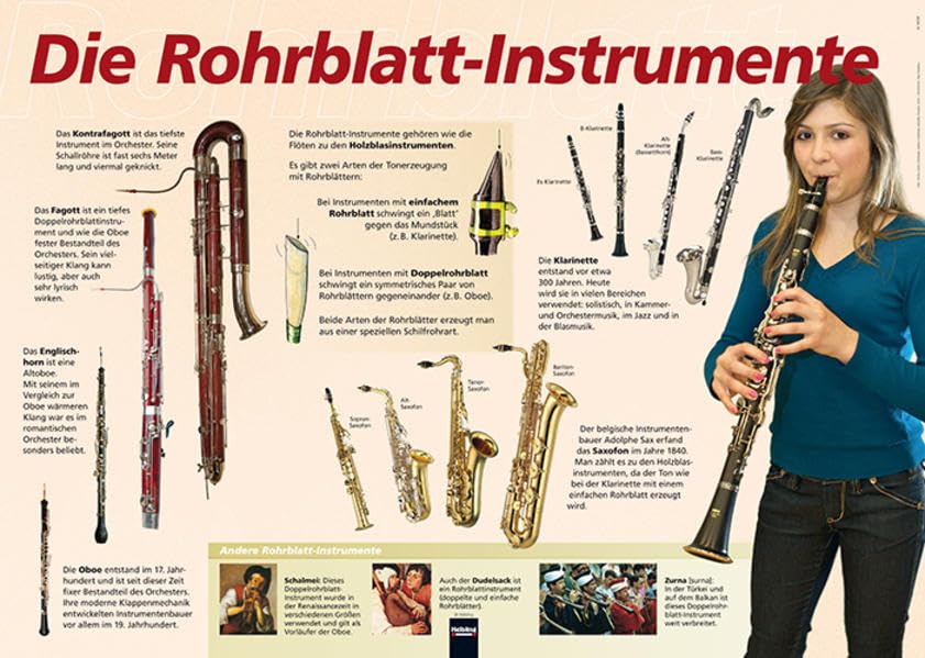 Poster Sekundarstufe: Die Rohrblattinstrumente Arts & Music