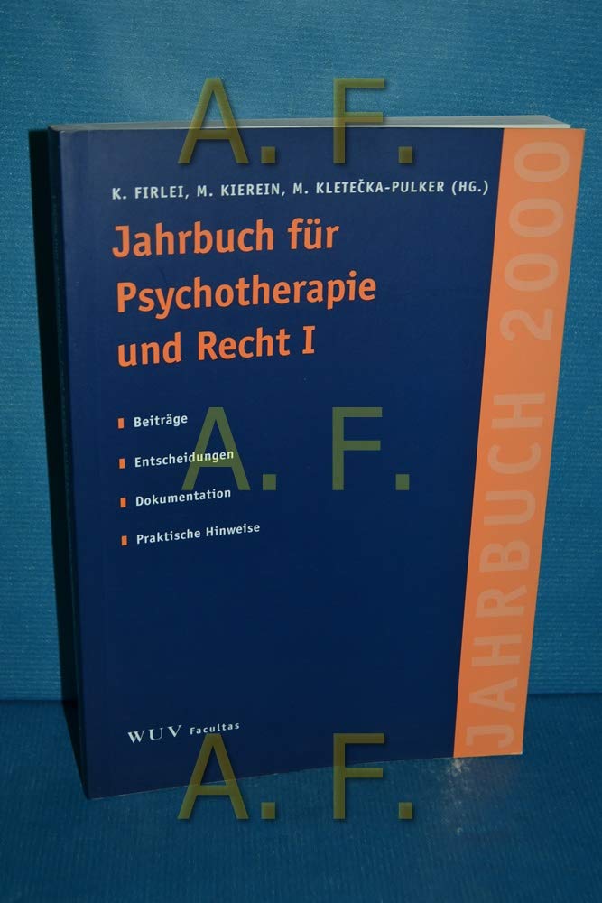Jahrbuch für Psychotherapie und Recht Psychology