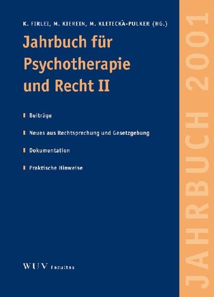 Jahrbuch für Psychotherapie und Recht: BD 2 book