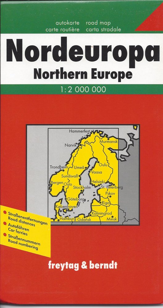 Nordeuropa-Skandinavien. Autokarte. 1 : 2 000 000. Leisure, Home & Garden