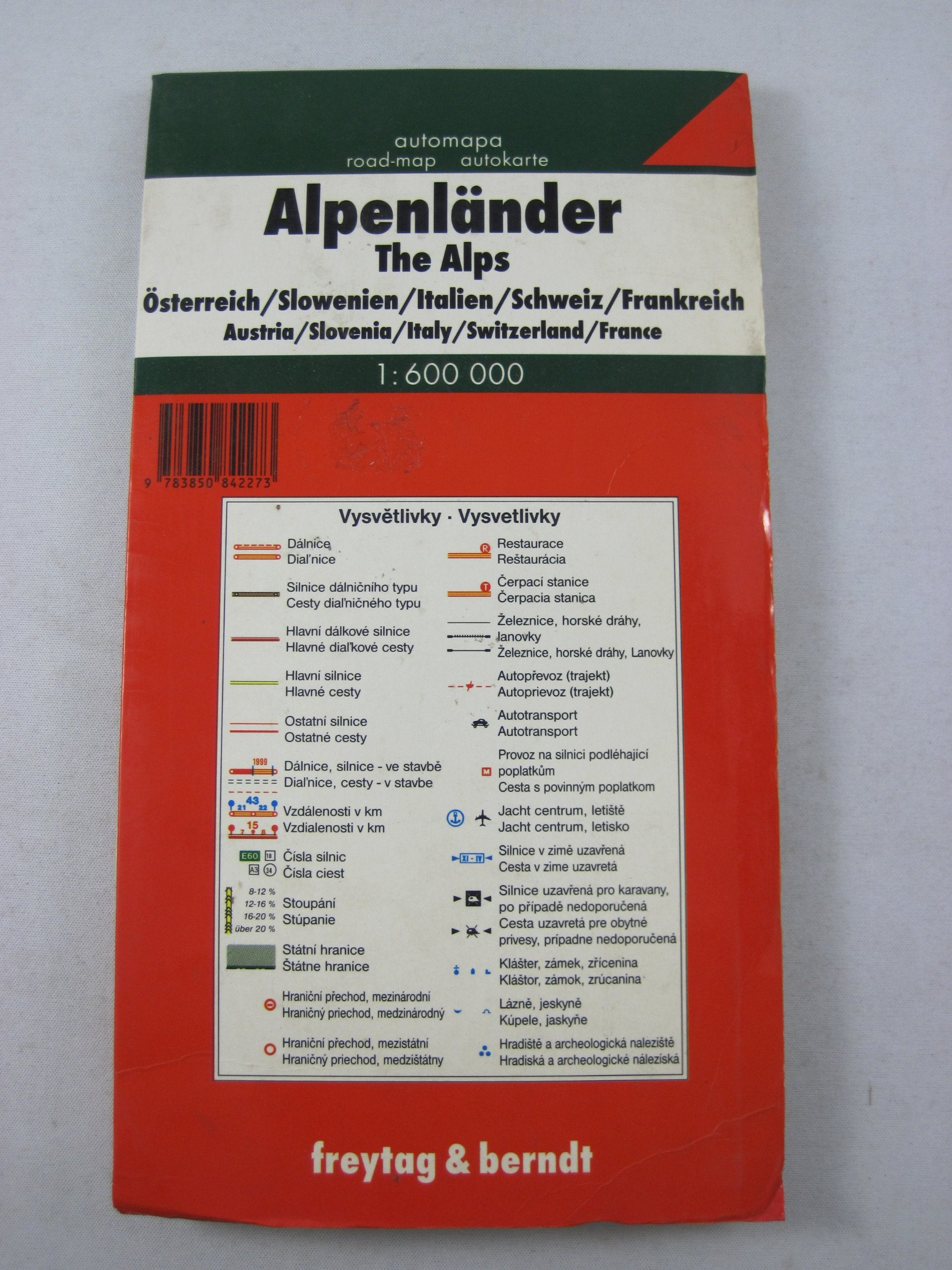 Alpenländer 1 : 600 000. Freytag- und Berndt Autokarte. Mit Straßeninformationen und Ortsverzeichnis (Maps & Atlases) Maps & Plans
