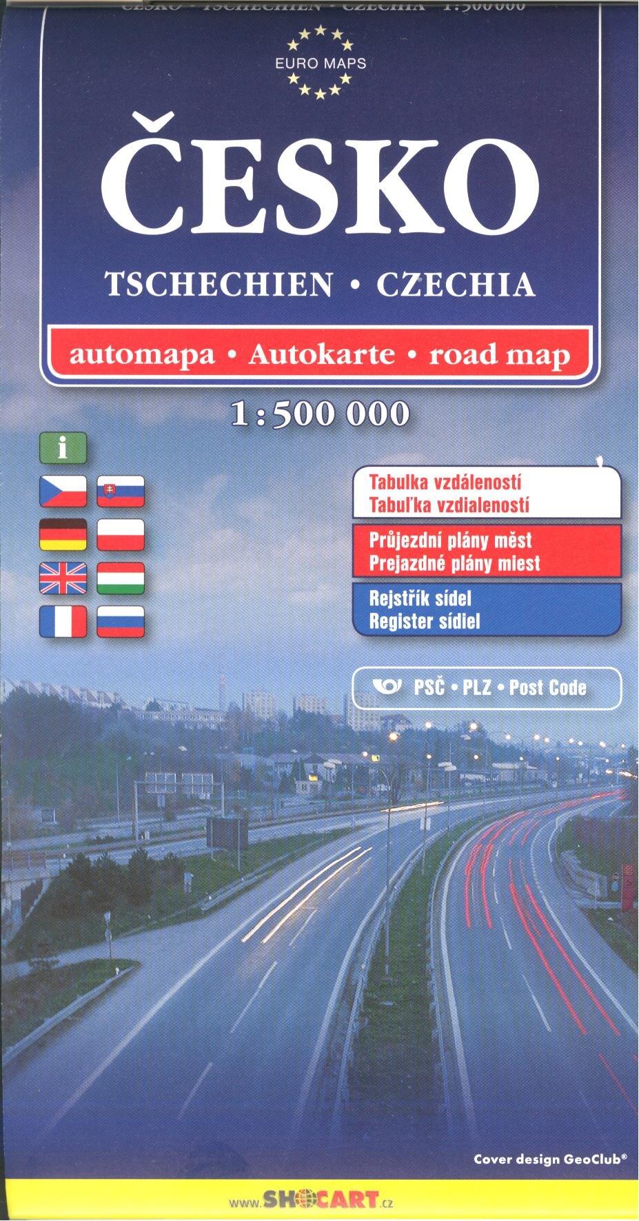Freytag & Berndt Autokarte Tschechische Republik (1 : 500.000): Mit Ortsverzeichnis Maps & Plans