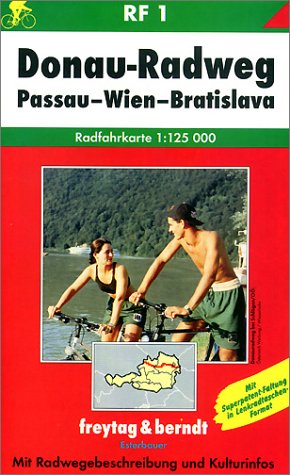 Freytag Berndt Radtourenkarten, Donauradweg, Passau-Wien-Bratislava Maps & Plans