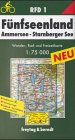 Freytag Berndt Wanderkarten, Fünfseenland, Ammersee, Starnberger See Maps & Plans