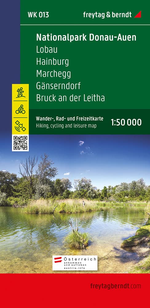 freytag & berndt Wanderkarte WK 013 Nationalpark Donau-Auen, Lobau - Hainburg - Marchegg - Gänserndorf - Bruck an der Leitha 1:50.000 Leisure, Home & Garden