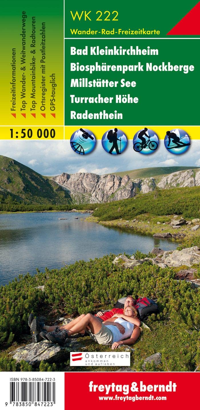 Bad Kleinkirchheim, Nationalpark Nockberge, Millstätter See, Turracher Höhe, Radenthein 1 : 50 000. WK 222 Leisure, Home & Garden