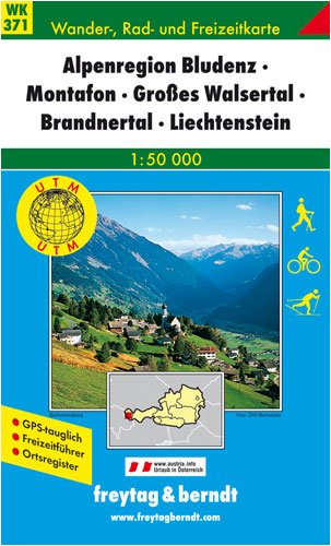 Freytag Berndt Wanderkarten, Alpenregion Bludenz-Montafon-Großes Walsertal-Brandnertal-Liechtenstein 1:50 000. (Freytag u. Berndt Wanderkarten) Leisure, Home & Garden