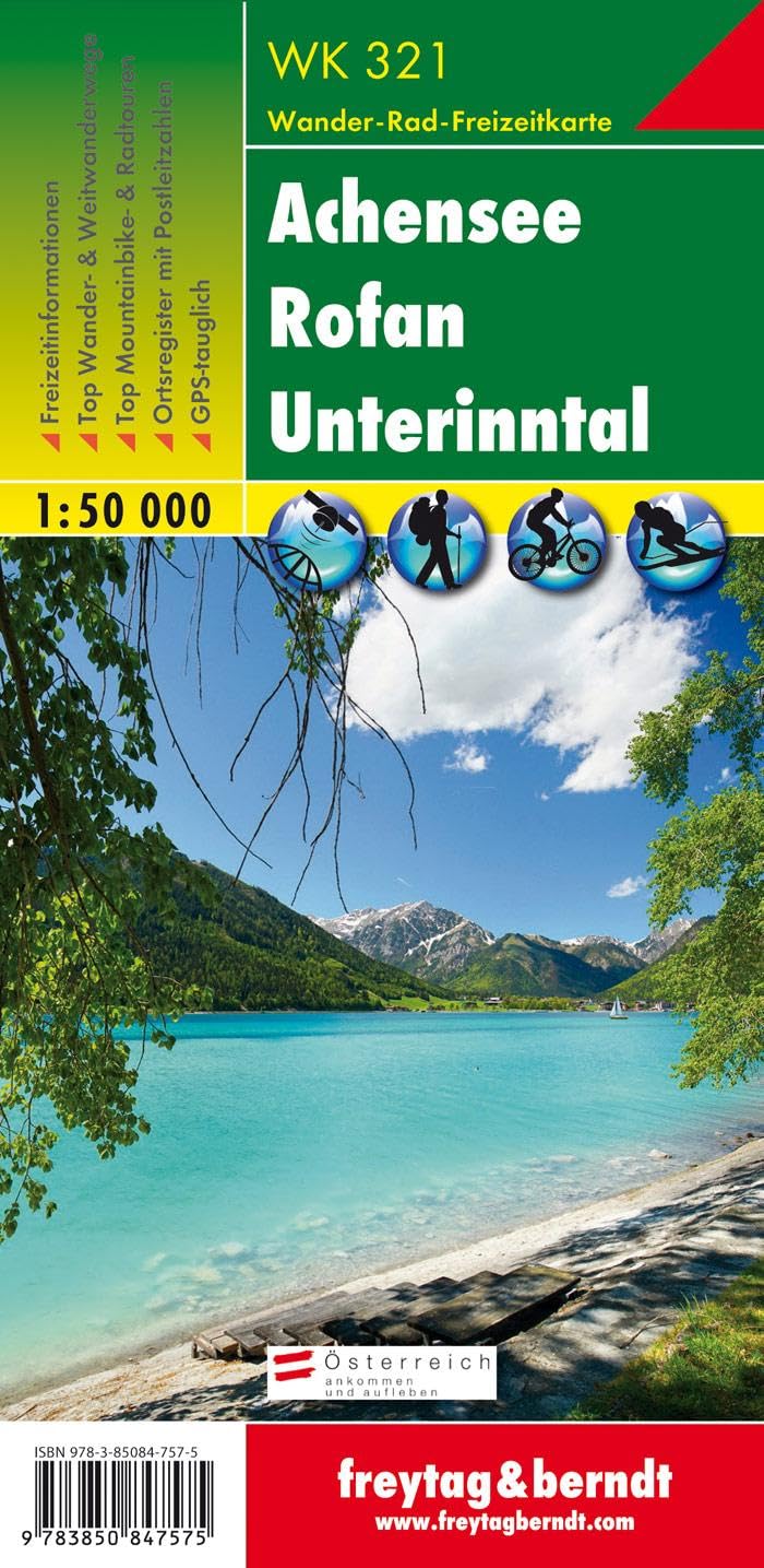 WK 321 Achensee - Rofan - Unterinntal, Wanderkarte 1:50.000: Wanderkarte. Ortsverzeichnis, Kultur, Sehenswürdigkeiten, Brauchtum. ... (freytag & berndt Wander-Rad-Freizeitkarten) Leisure, Home & Garden