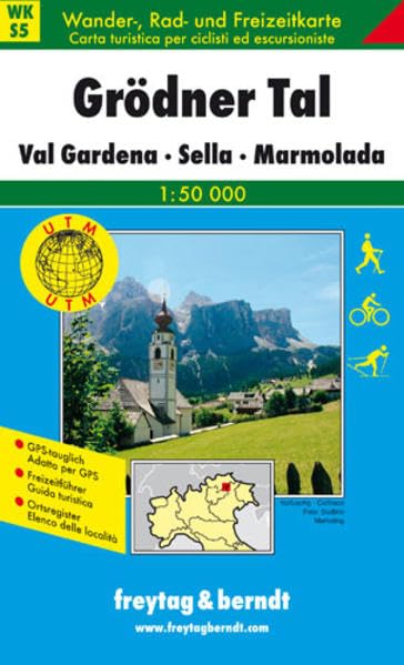 WK S5 Grödnertal - Val Gardena - Sella - Marmolada, Wanderkarte 1:50.000 Leisure, Home & Garden