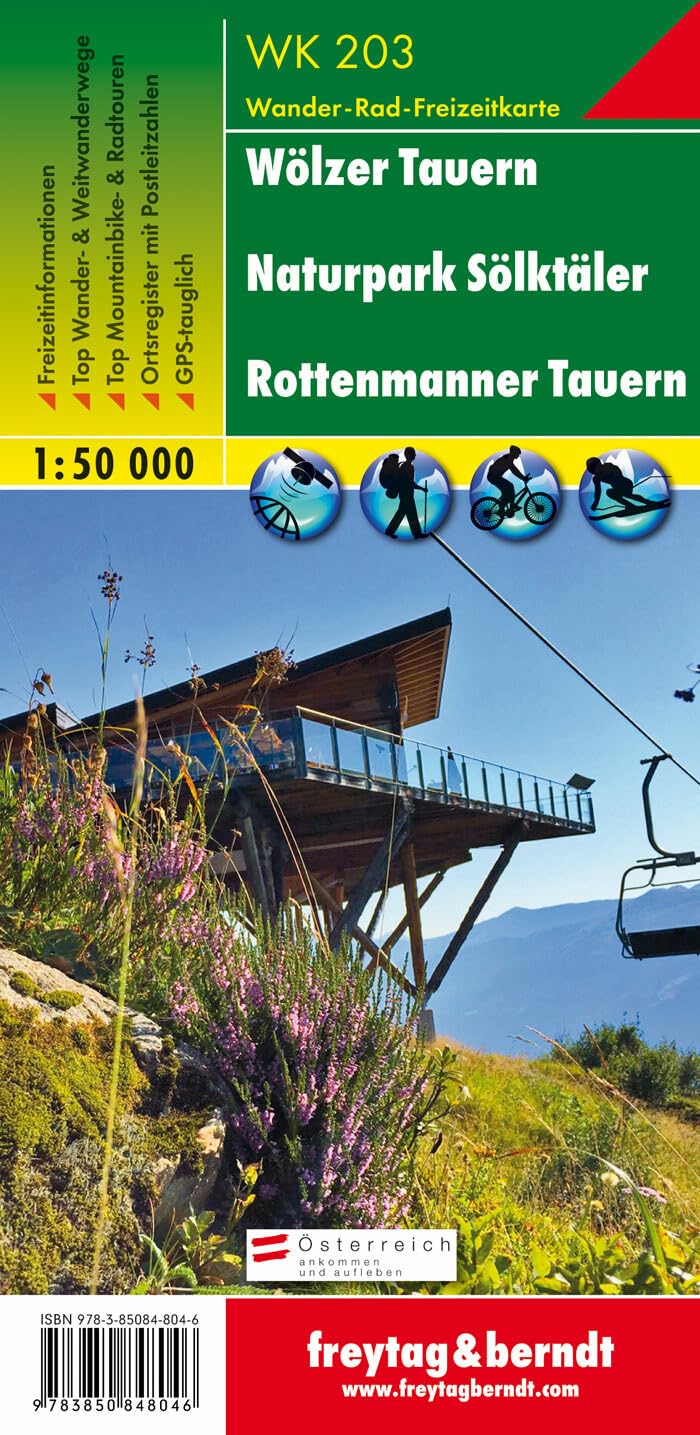 Wölzer Tauern - Naturpark Sölktäler - Rottenmanner Tauern, Wanderkarte 1:50.000, WK 203 book