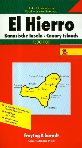 El Hierro. Auto- und Wanderkarte. 1 : 30 000: Auto- und Freizeitkarte. Touristische Informationen, Autofähren, Wanderwege Leisure, Home & Garden