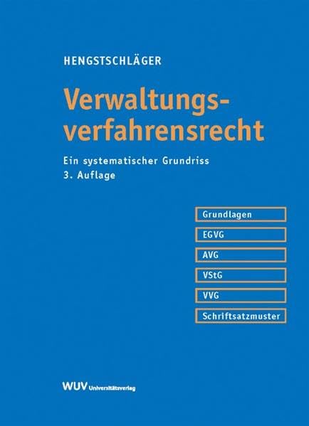 Verwaltungsverfahrensrecht: Ein systematischer Grundriss Law