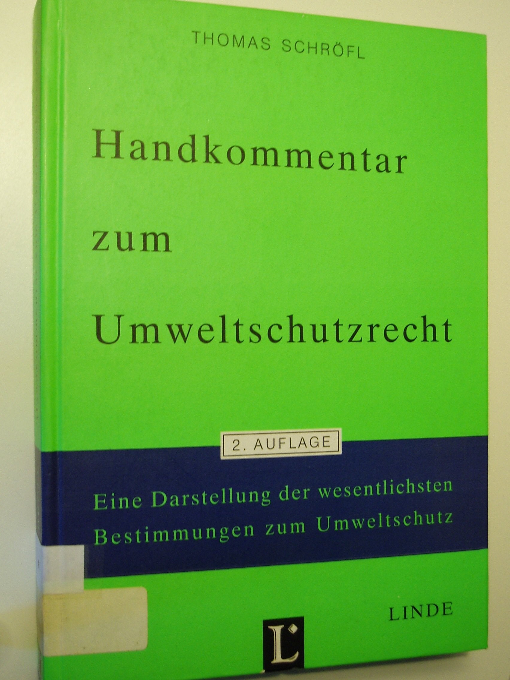 Handkommentar zum Umweltschutzrecht Books
