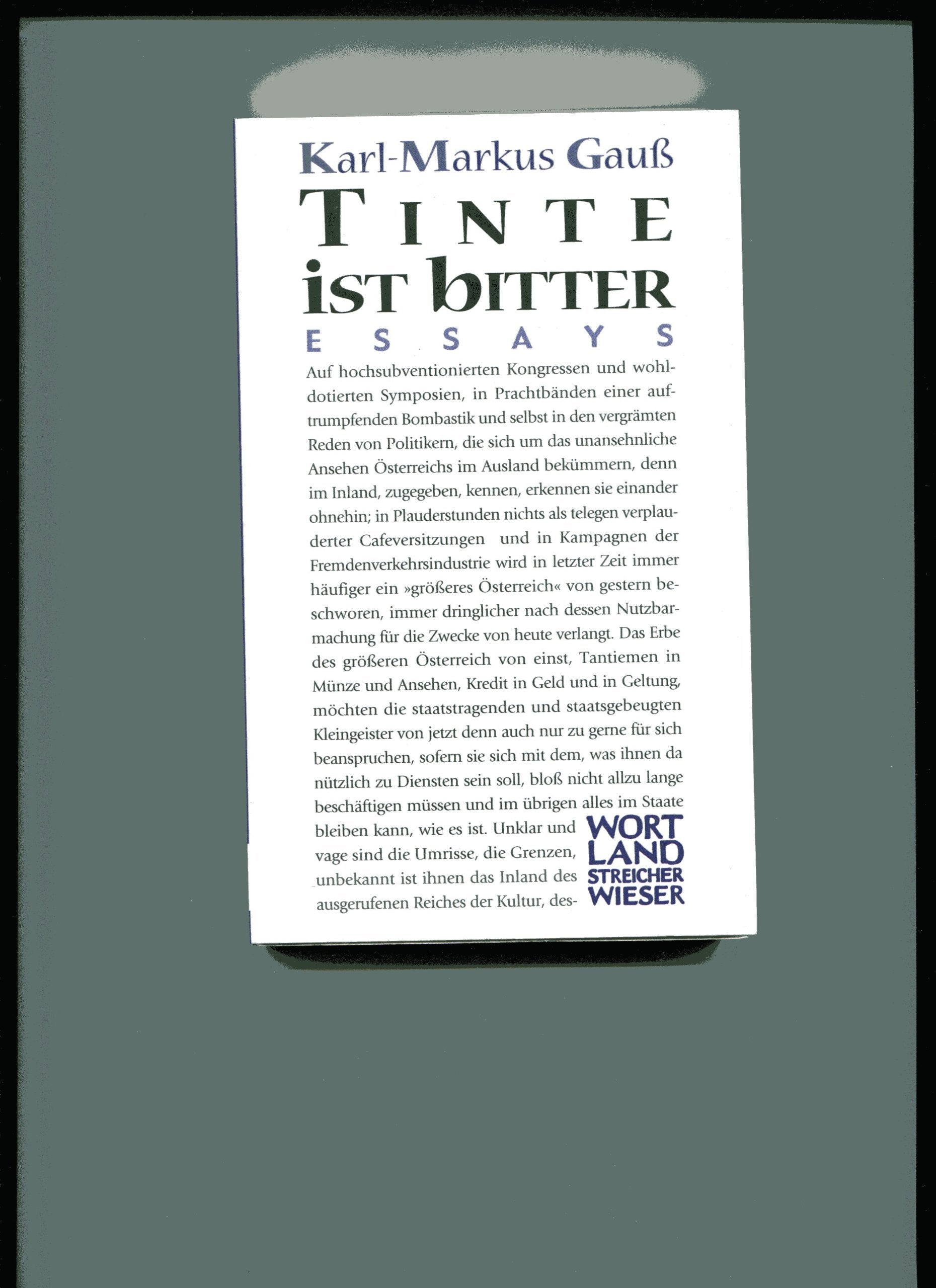 Tinte ist bitter: Literarische Porträts aus Barbaropa Contemporary literature