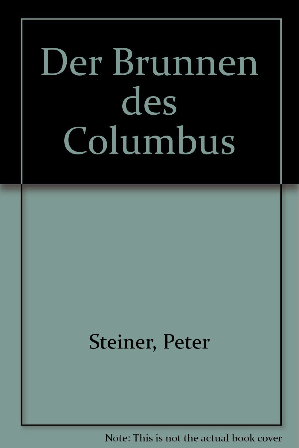 Der Brunnen des Columbus: Erzählung Contemporary literature