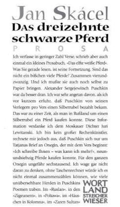 Das dreizehnte schwarze Pferd: Wortlandstreicher Books