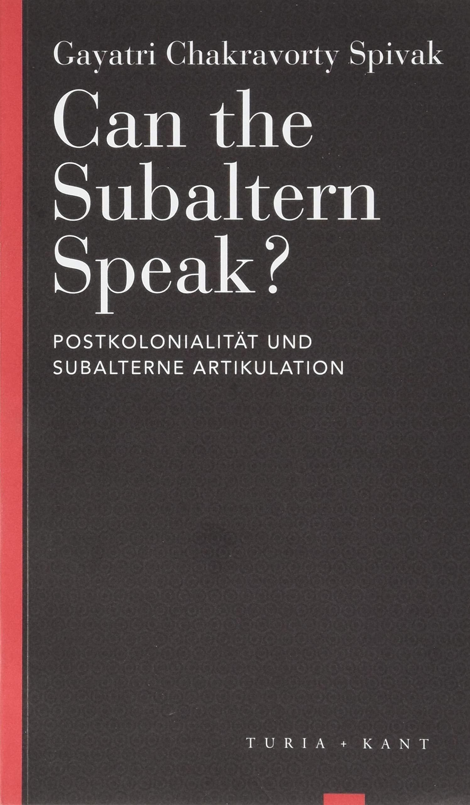 Can the Subaltern Speak? Philosophy