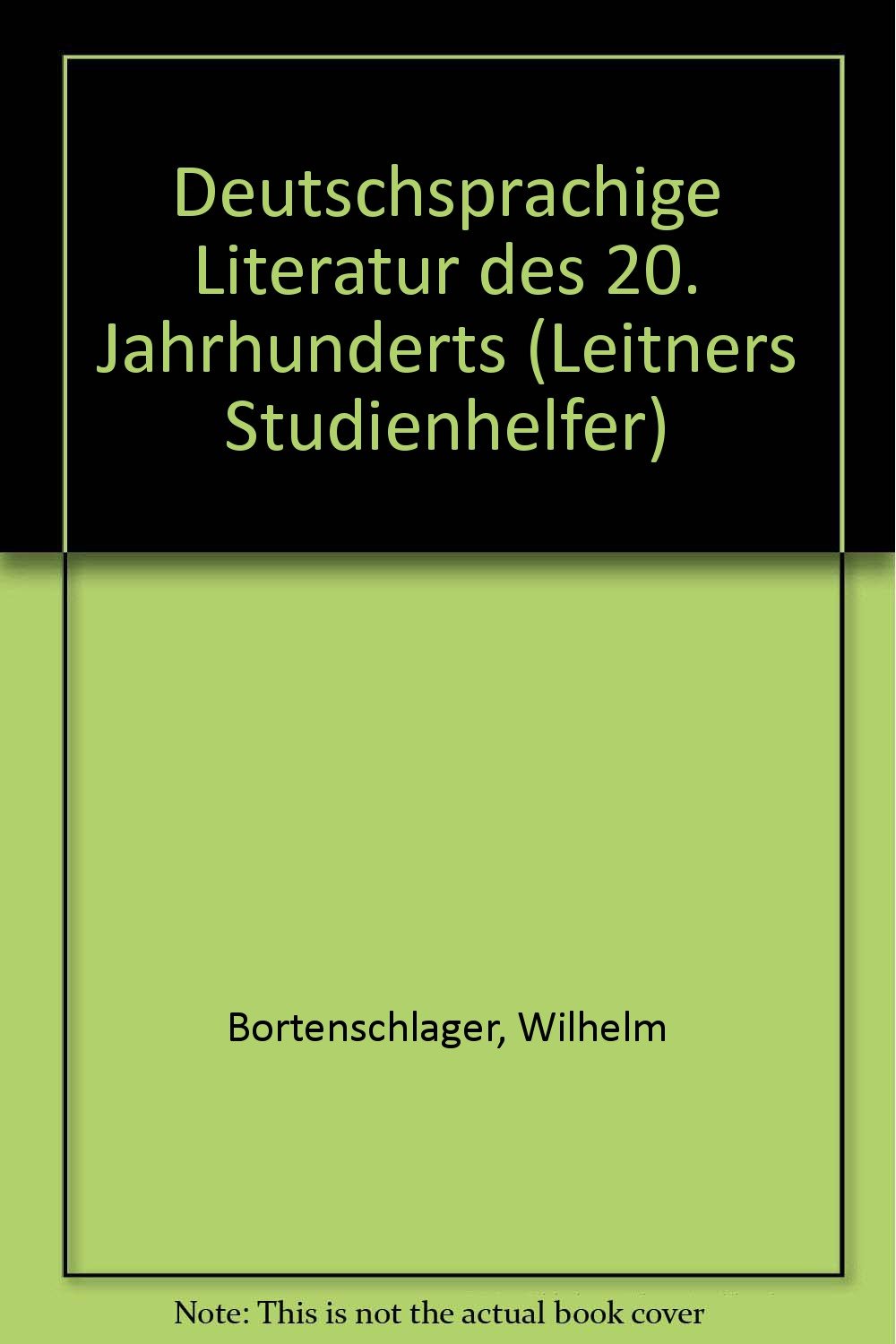 Deutsch-sprachige Literatur des 20. Jahrhunderts. Books