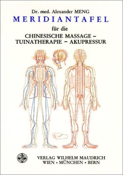 Meridiantafel für die chinesische Massage - Tuina-Therapie - Akupressur Medicine