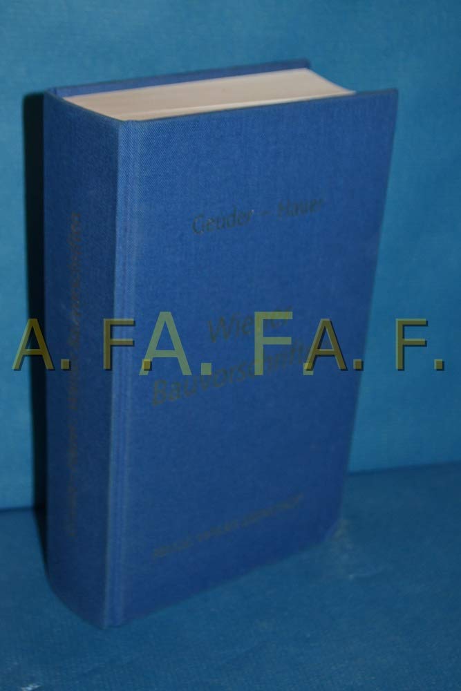 Wiener Bauvorschriften Books