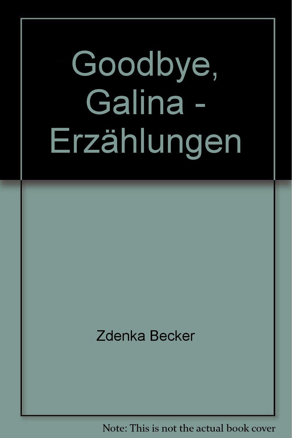 Good-Bye, Galina. Erzählungen von Zdenka Becker Books