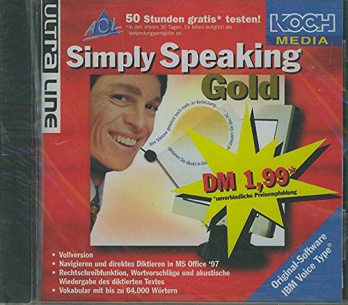 Ultraline Simply Speaking Gold. CD- ROM für Windows 95/ NT 4. Navigieren und direktes Diktieren in MS Office 97 Other software