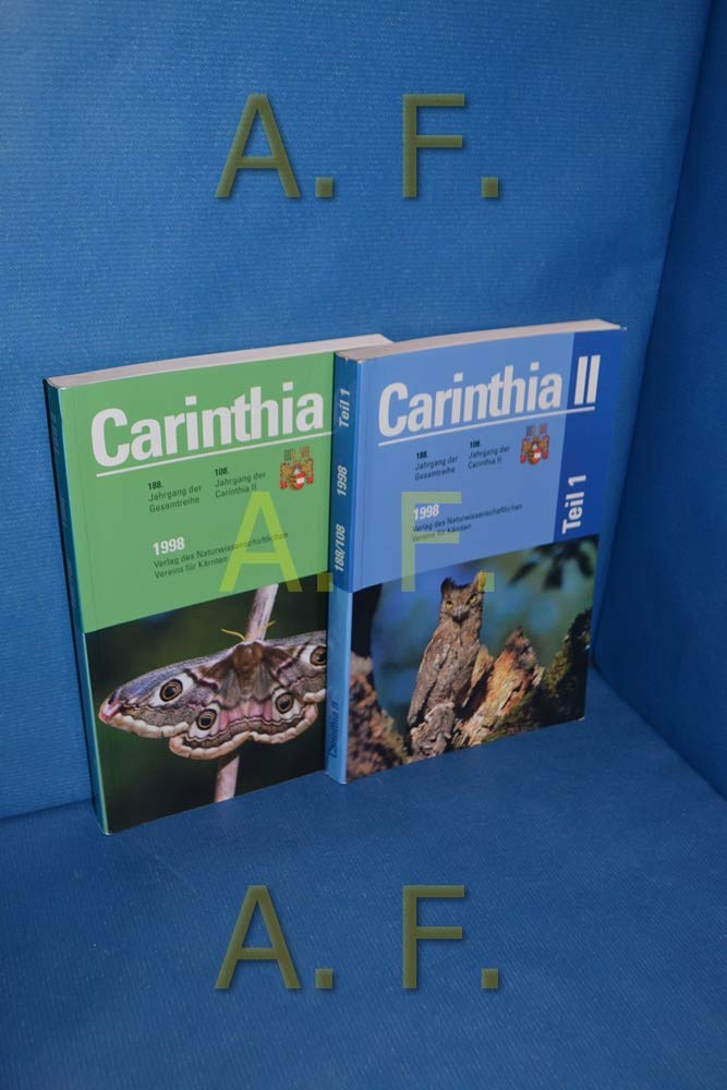Carinthia II. Mitteilungen des Naturwissenschaftlichen Vereins für Kärnten: 1998 Books