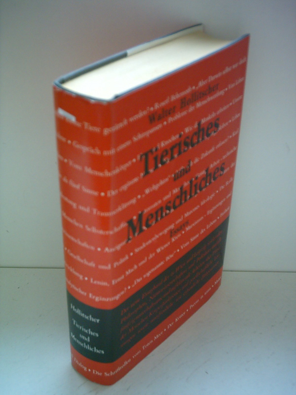 Tierisches und Menschliches, Essays, Books