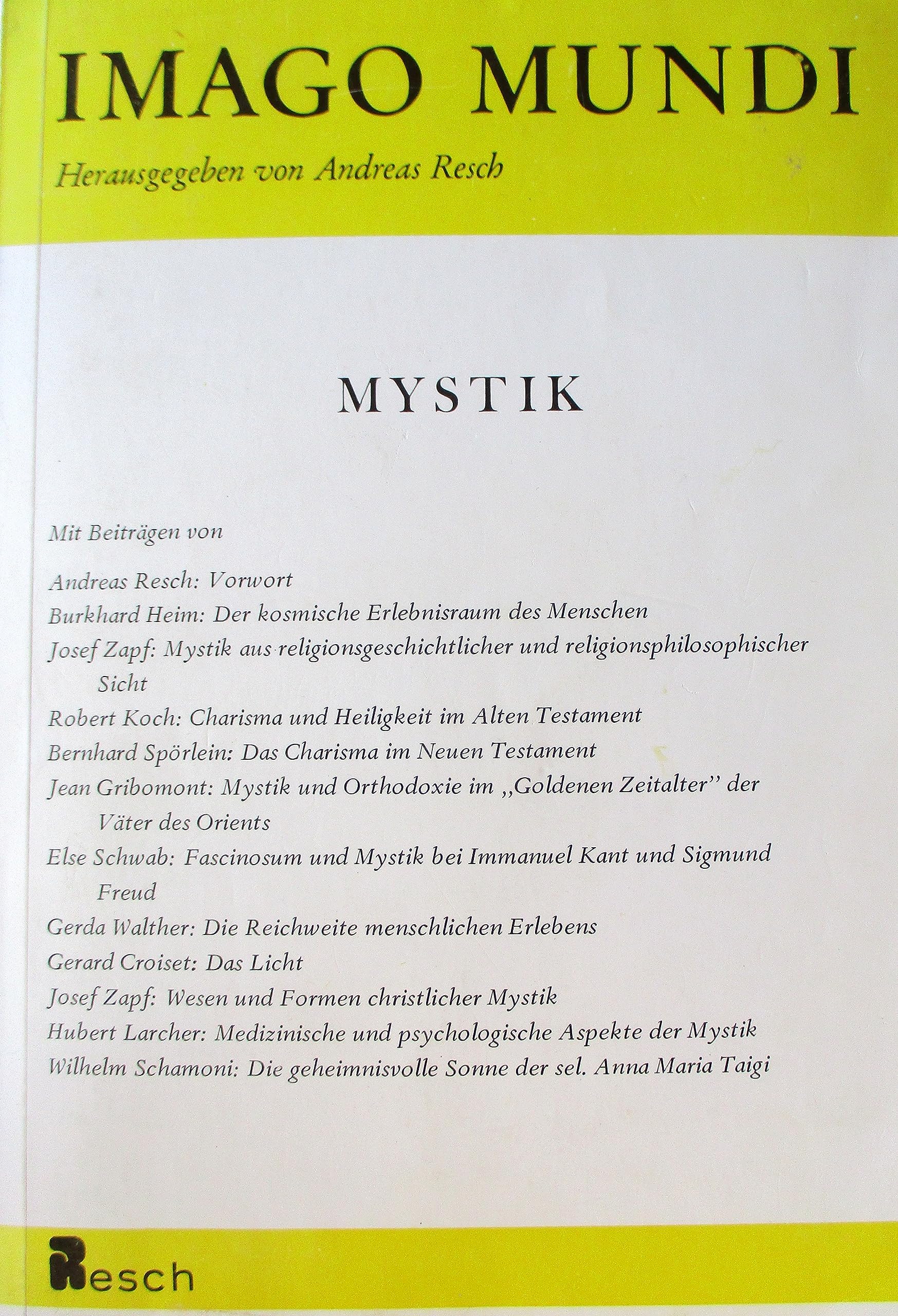 Mystik (Imago mundi, Band 5) Reference Books