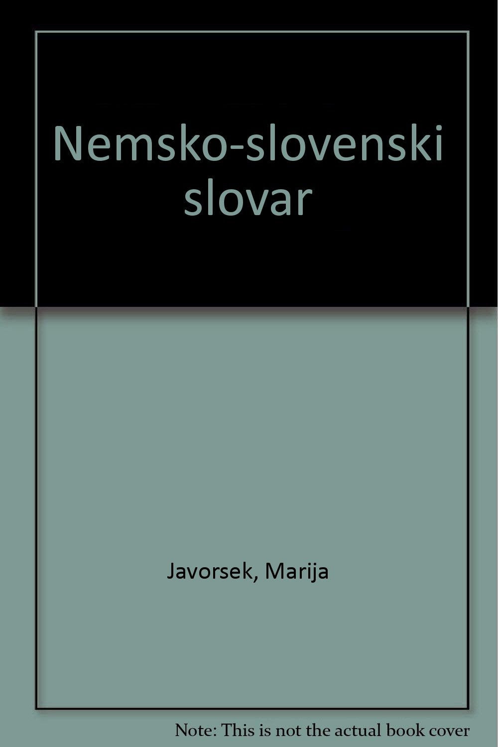 Deutsch-slowenisches Wörterbuch /nemško-slovenski slovar Foreign Languages ​​& Dictionaries