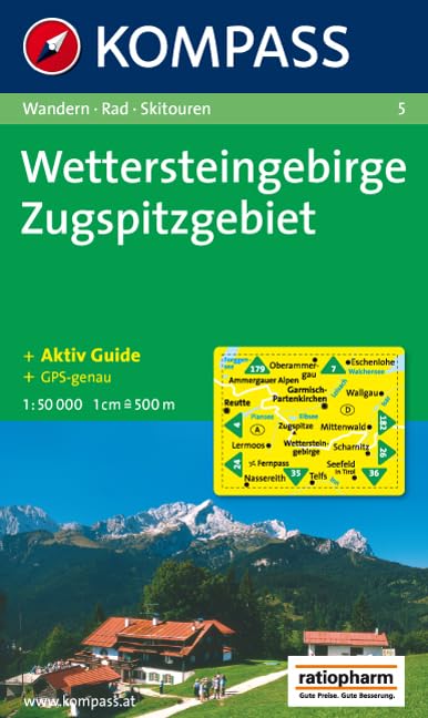 Wettersteingebirge, Zugspitzgebiet: Wandern / Rad / Skitouren. GPS-geeignet. 1:50.000 Leisure, Home & Garden