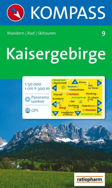 Kaisergebirge: Wander-, Rad- und Skitourenkarte. Mit Panorama. GPS-genau. 1:50.000 Leisure, Home & Garden