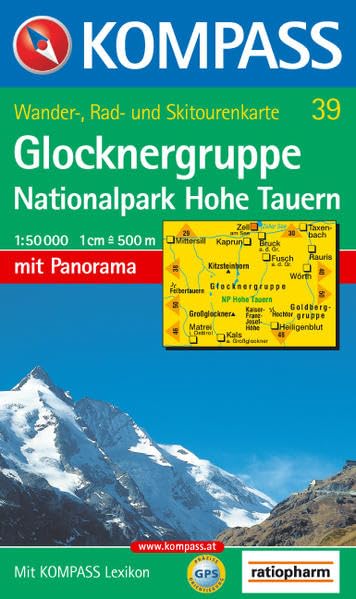 Glocknergruppe, Nationalpark Hohe Tauern: Wander-, Rad- und Skitourenkarte. Mit Panorama. GPS-genau. 1:50.000 Leisure, Home & Garden