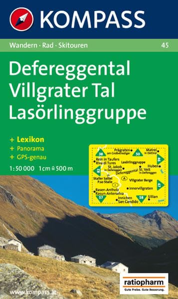 Defereggental, Lasörlinggruppe: Wandern / Rad / Skitouren. Mit Panorama. GPS-genau. 1:50.000 Leisure, Home & Garden