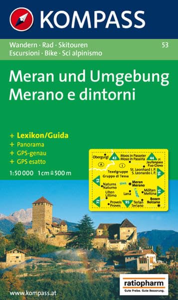 Meran und Umgebung/Merano e dintorni: Wander-, Bike- und Skitourenkarte. GPS-genau. 1:50.000 Leisure, Home & Garden