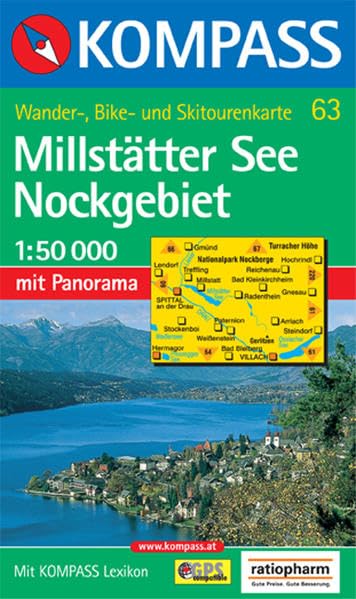 Millstätter See, Nockgebiet: Wander-, Bike- und Skitourenkarte. Mit Panorama. GPS-genau. 1:50.000 Leisure, Home & Garden