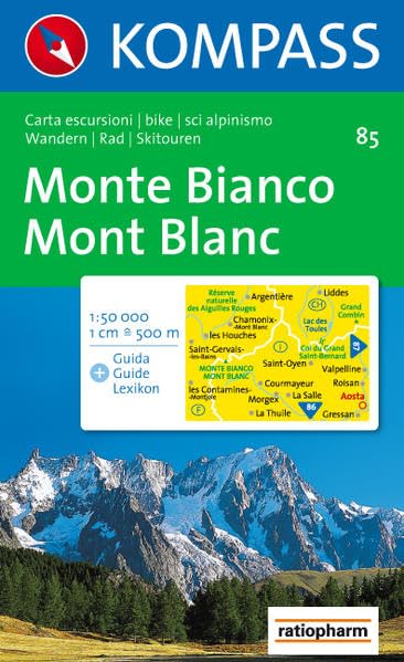 Monte Bianco: Wander-, Bike- und Skitourenkarte. Carta escursioni, bike e sci alpinismo. 1:50.000 Leisure, Home & Garden