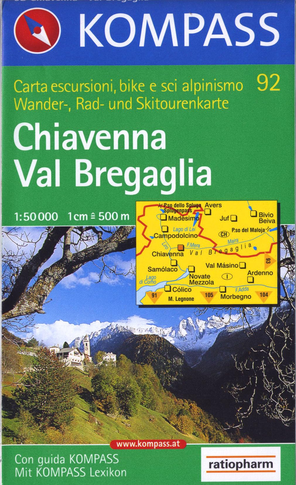 Chiavenna, Val Bregaglia: Wander-, Rad- und Skitourenkarte. Carta escursioni, bike e sci alpinismo. 1:50.000 Leisure, Home & Garden