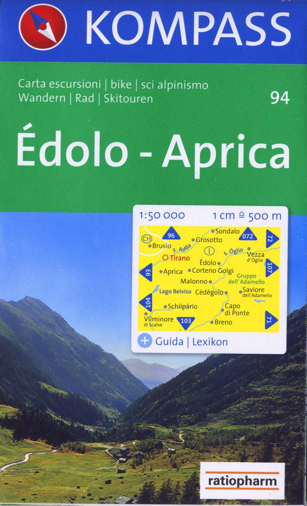 Edolo, Aprica: Wander-, Rad- und Skitourenkarte. 1:50.000 Leisure, Home & Garden
