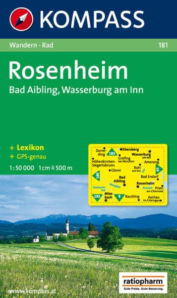 Rosenheim, Bad Aibling, Wasserburg am Inn: Wander- und Bikekarte. GPS-genau. 1:50.000 Leisure, Home & Garden