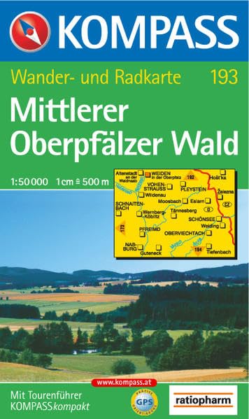 Mittlerer Oberpfälzer Wald 1 : 50 000: Wander- und Radkarte. GPS-genau Leisure, Home & Garden