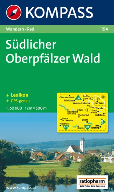 Südlicher Oberpfälzer Wald mit Oberem Bayerischen Wald: Wander- und Radtourenkarte. 1:50.000 Leisure, Home & Garden