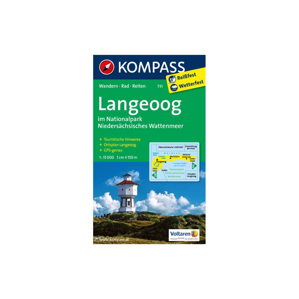 Langeoog im Nationalpark Niedersächsisches Wattenmeer: 1:15000. Wandern/Rad/Reiten Leisure, Home & Garden